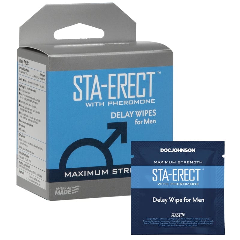 Doc Johnson Men's Sta - Erect Performance - Enhancing Wipes