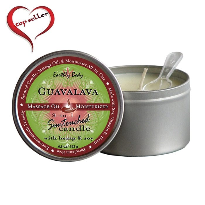 Earthly Body All - in - One Suntouched Massage Candle Crafted with Hemp and Natural Soy Wax