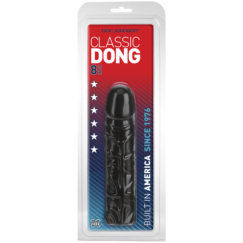 Doc Johnson Classic 8-Inch Black Realistic Dildo for Premium Pleasure