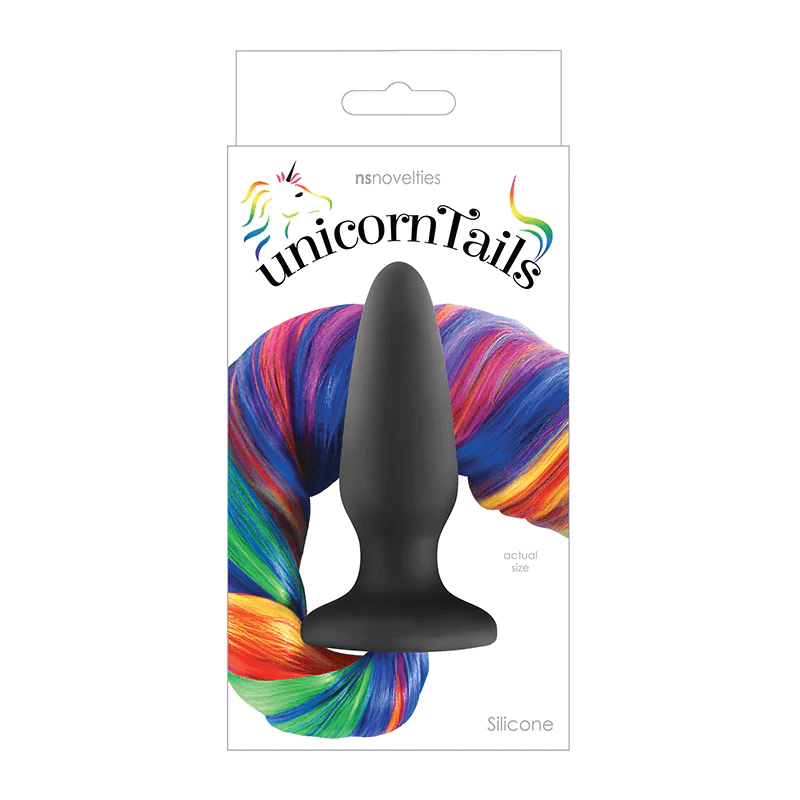NS Novelties Fantasy Unicorn Tails Rainbow-Colored Butt Plug for Bedroom Adventures