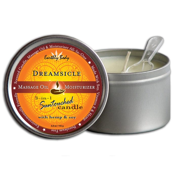 Earthly Body All - in - One Suntouched Massage Candle Crafted with Hemp and Natural Soy Wax