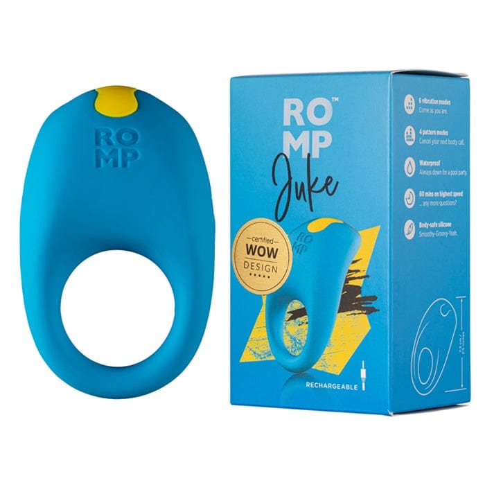 Super-Flexible Romp Juke Vibrating Cock Ring with 6 Modes & Waterproof Design