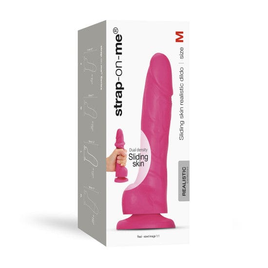 Fuchsia Sliding Skin Realistic Strap - On Dildo for Lifelike Pleasure