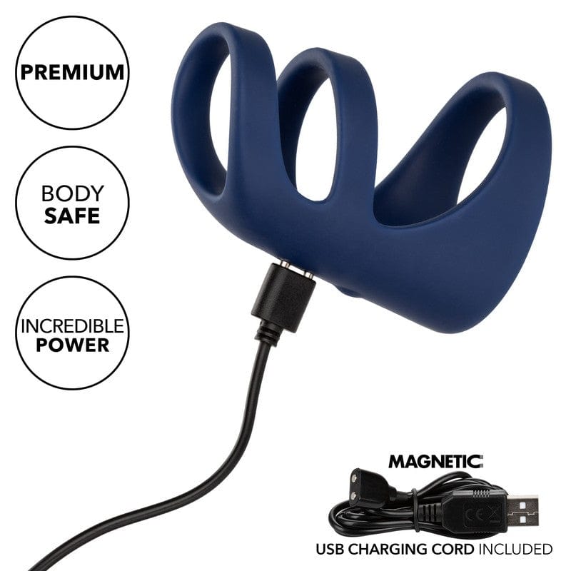 Calexotics Viceroy Rechargeable Triple Silicone Cock Ring with 10 Vibration Modes