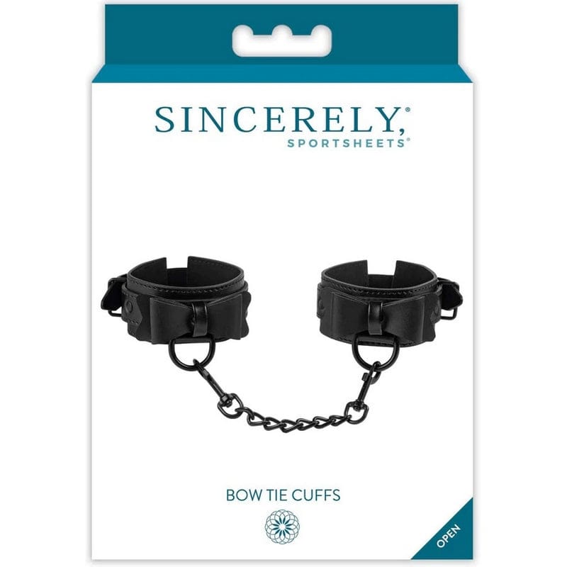 Sportsheets Sultry Bow Tie Style Leather-Like Cuffs for Party Fun