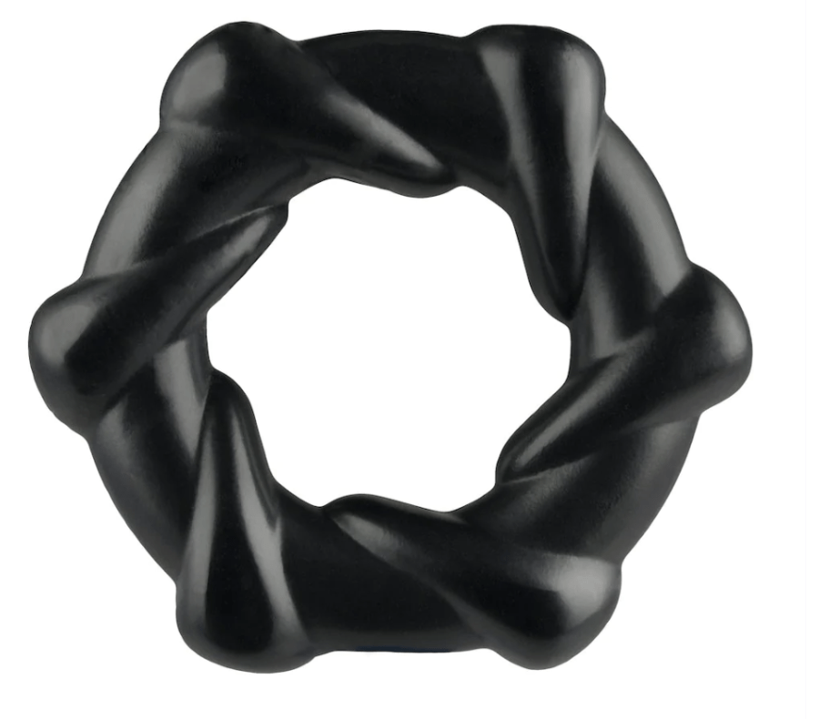 Soft TPR Rock Candy Twisted Cock Ring for Enhanced Intimacy