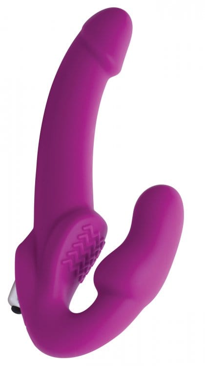 XR Brands Evoke Rechargeable Silicone Vibrating Strapless Double Dildo