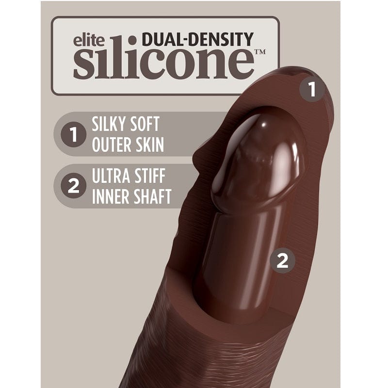 Pipedream Products Brown Elite 7-Inch Silicone King Cock Sex Toy