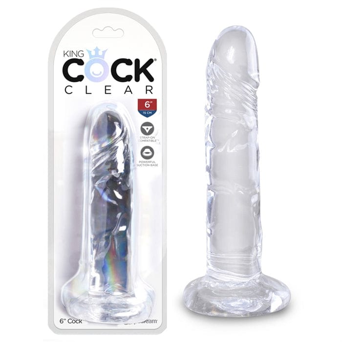 Pipedream Products Translucent King-Sized Cock Dildo - Clear 6 Inches