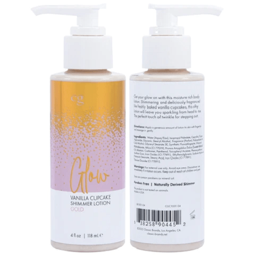 CG Glow 4oz Vanilla Cupcake Scented Shimmer Body Lotion
