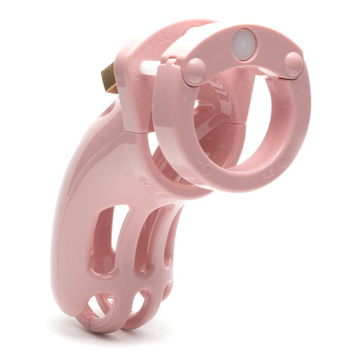 Pink CB-X Curve 3 3/4 Cock Cage Chastity Kit for Comfort & Security
