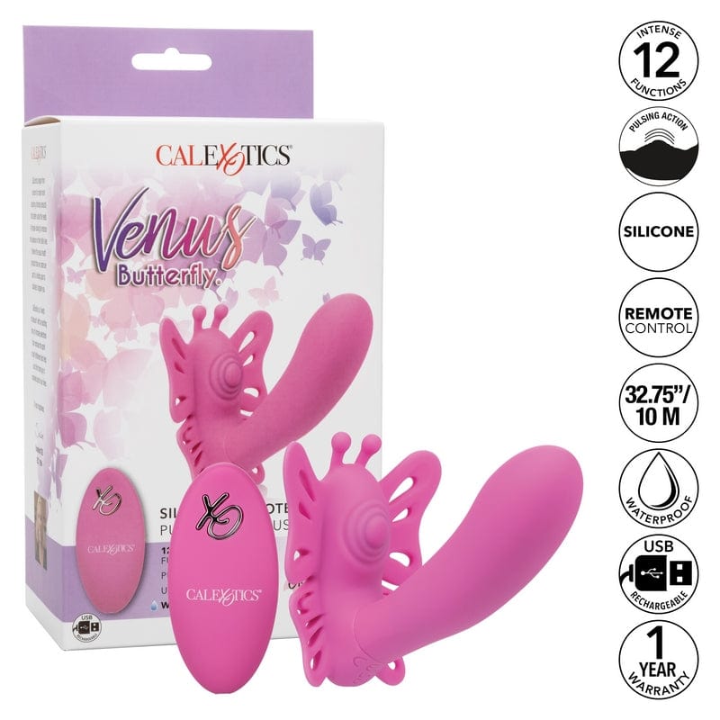 Calexotics World-Famous Venus Butterfly Pulsating G-Spot Vibrator with Remote Control