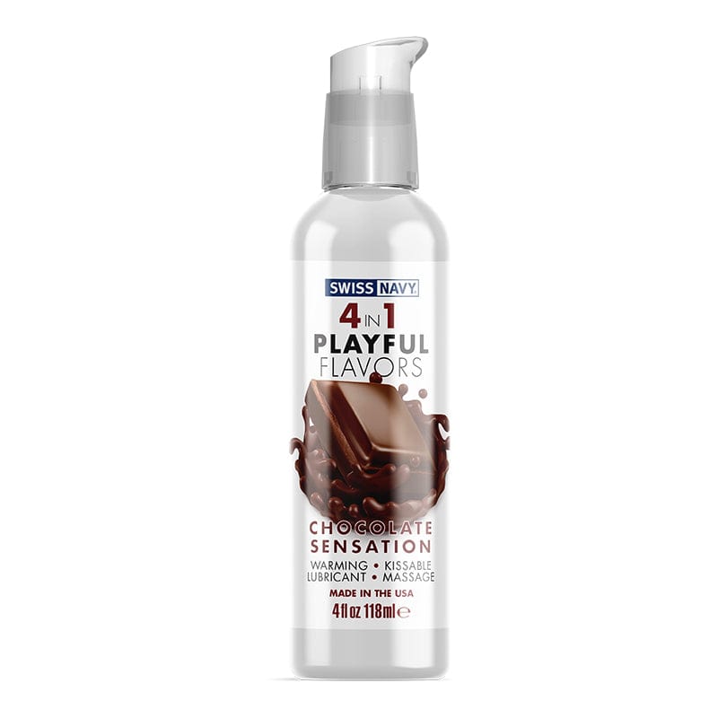 Swiss Navy 4-in-1 Edible Chocolate Sensation Lubricant for Sensual Moments