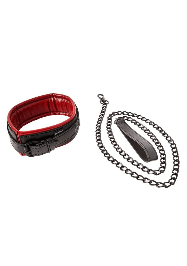 Sportsheets Luxury Saffron-themed Leather Leash and Adjustable Collar Set for Intimate Play