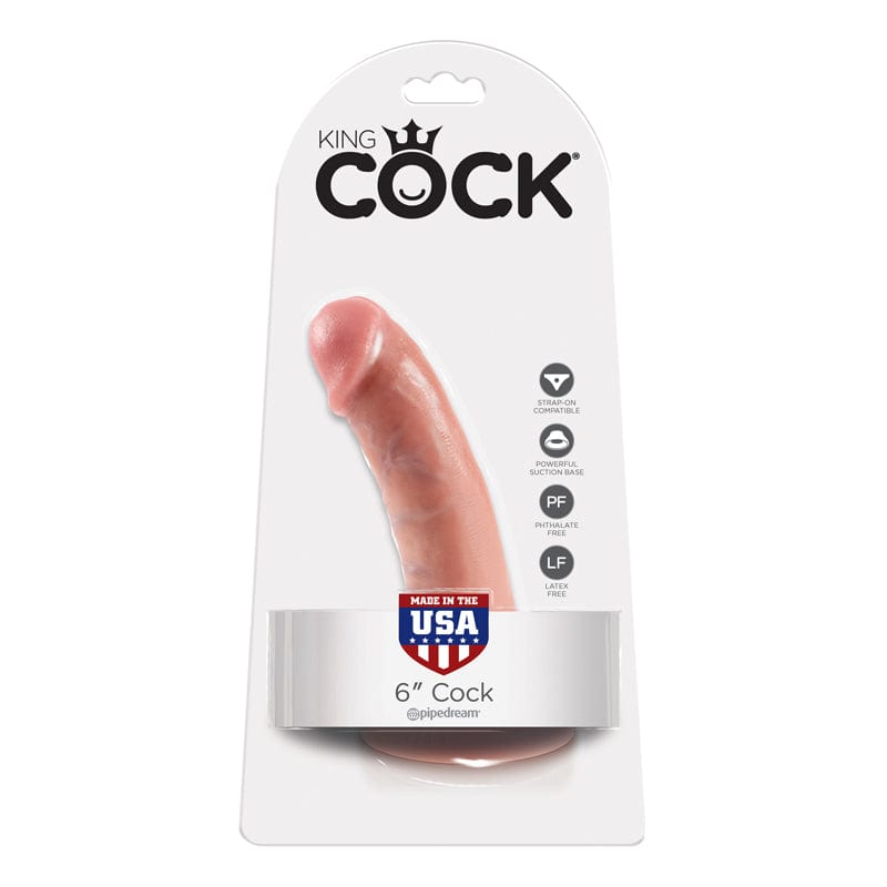 Pipedream Products 6-Inch Realistic Beige King Cock Dildo for an Authentic Experience