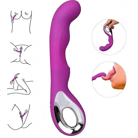 Purple Tracy's Dog Waves Rechargeable G-Spot Vibrator with Premium Design