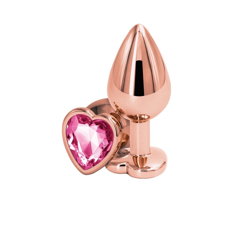 NS Novelties Rose Gold Medium Heart-Shaped Rear Assets Plug