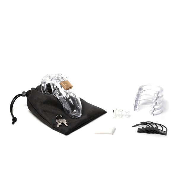 Clear CB-X CB-6000 Premium Cock Cage Kit for Ultimate Restraint