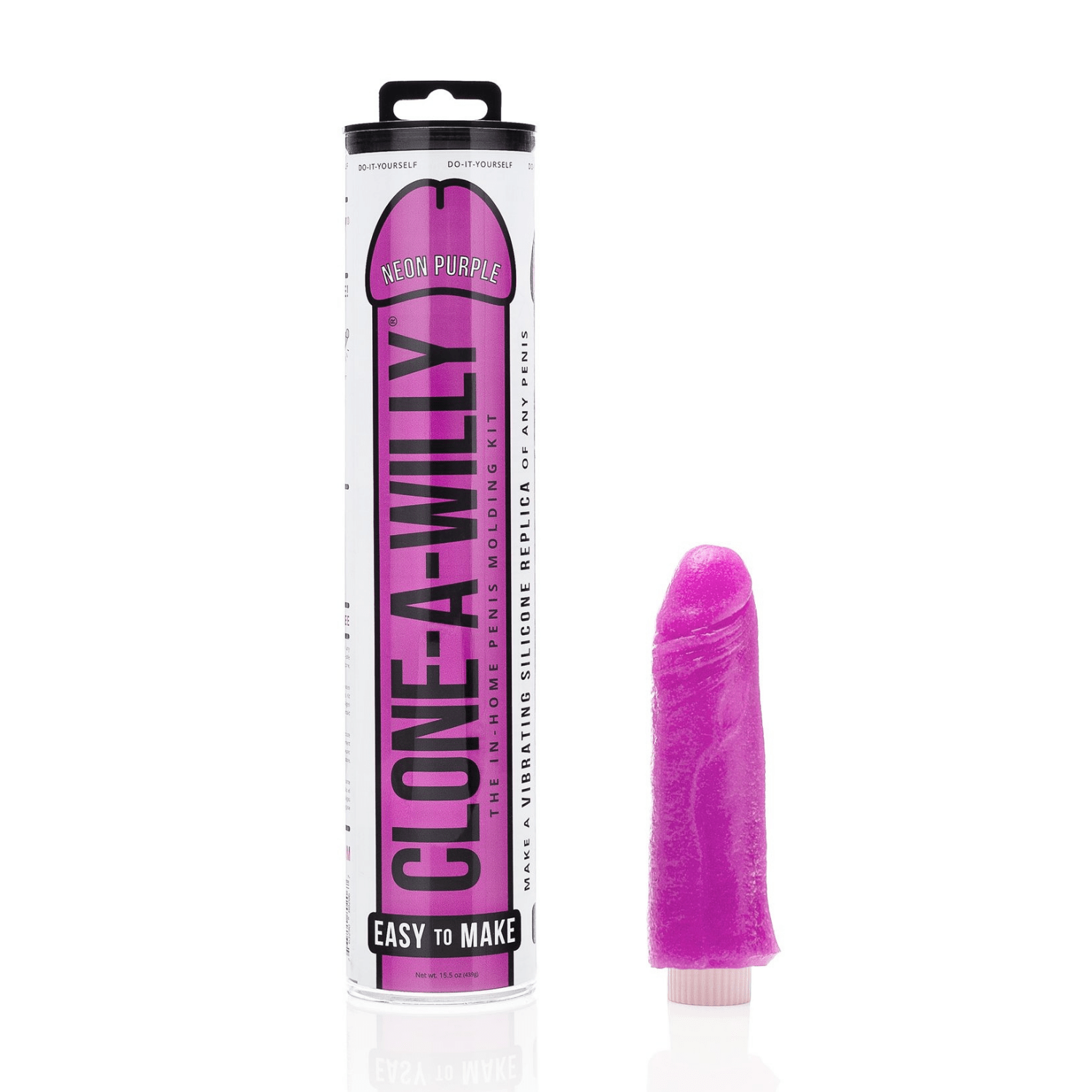 Empire Labs Neon Purple Vibrating Customizable Penis Casting Kit - Create Your Own Silicone Sex Toy Replica