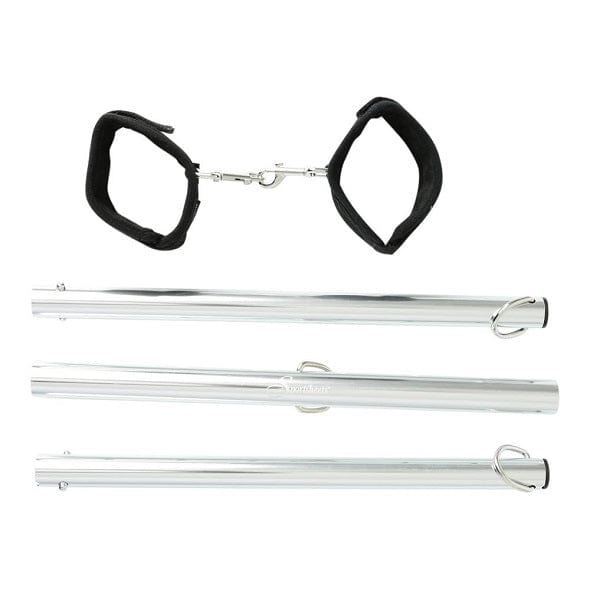 Sportsheets Adjustable Expandable Spreader Bar with Cuff Set for Easy Storage