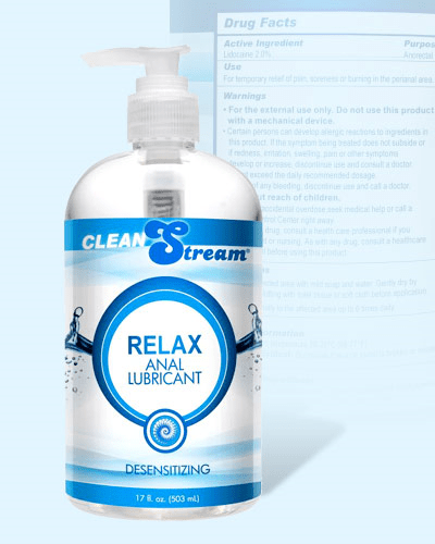 Clean Stream Relax 17oz Anal Lubricant with Desensitizing Effect
