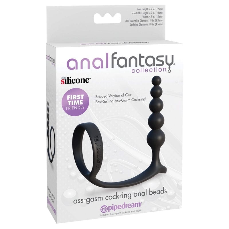 Pipedream Ass - Gasm Luxury Silicone Cockring with Anal Beads