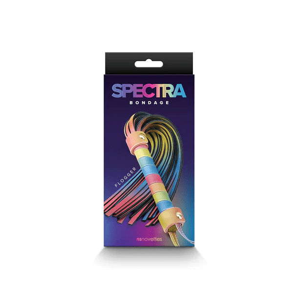 NS Novelties Colorful Rainbow Spectra Bondage Flogger for Exciting BDSM