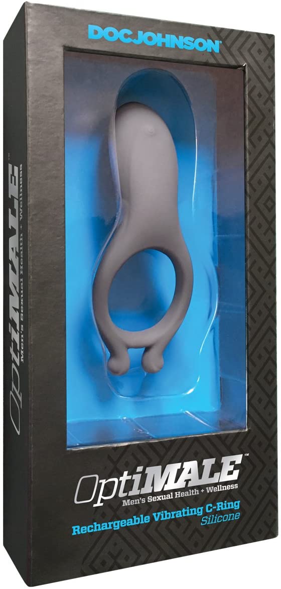 Doc Johnson Optimale Rechargeable Slate Vibrating C-Ring with 7 Settings