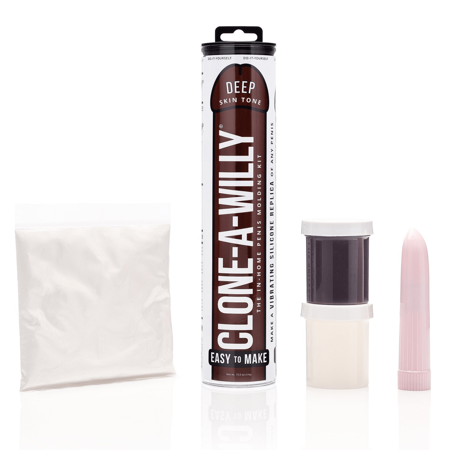 Empire Labs Deep Skin Tone Vibrating Clone of Penis - Premium Customizable Sex Toy Kit