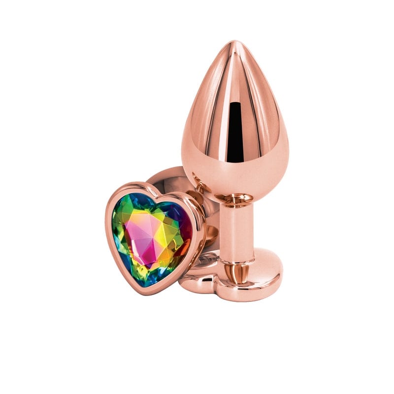 NS Novelties Rose Gold Medium Heart-Shaped Rear Assets Plug