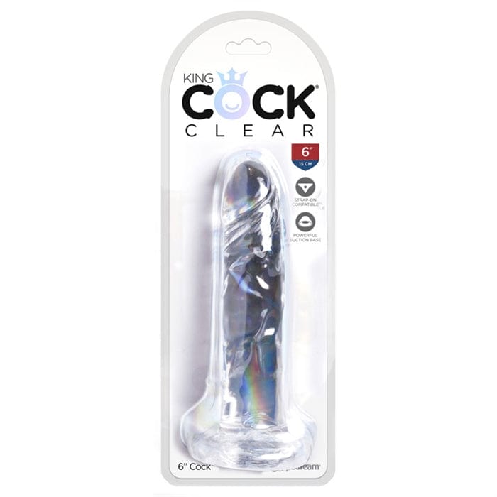 Pipedream Products Translucent King-Sized Cock Dildo - Clear 6 Inches