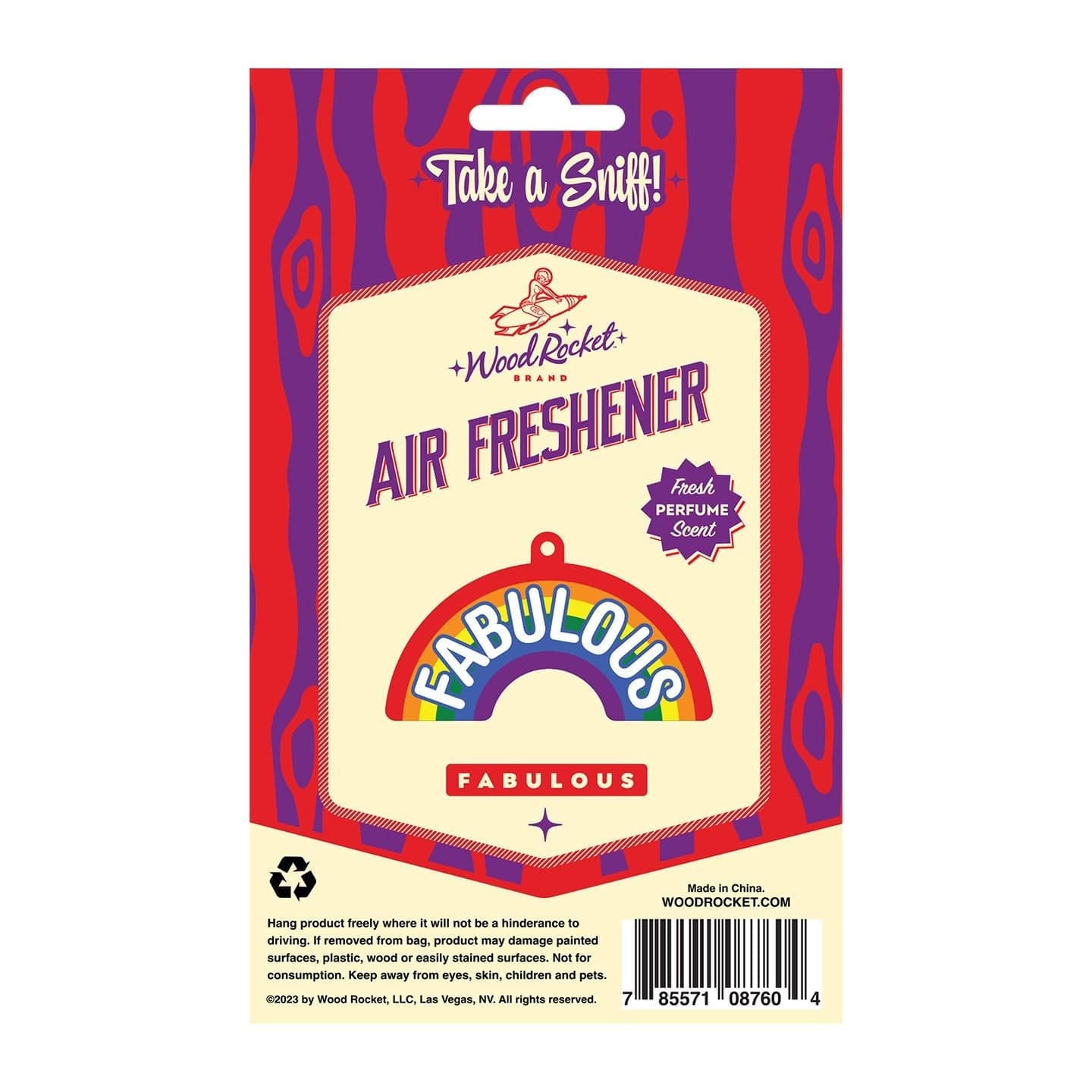 Wood Rocket Stunning Air Freshener for Cars, Closets and Lockers