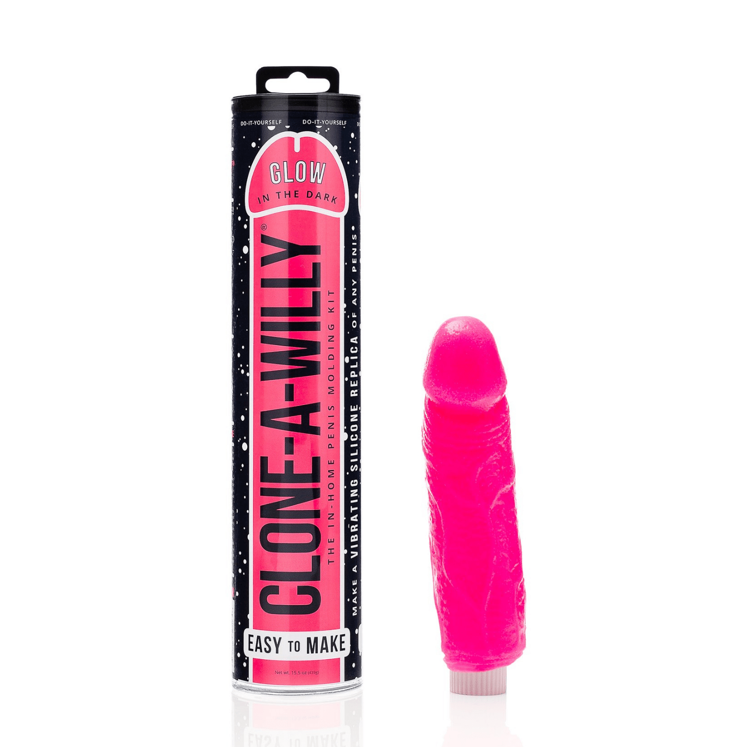Empire Labs Glow-In-The-Dark Pink Vibrating Clone A Willy - An Exclusive Penis Casting Kit for Personalized Sex Toys