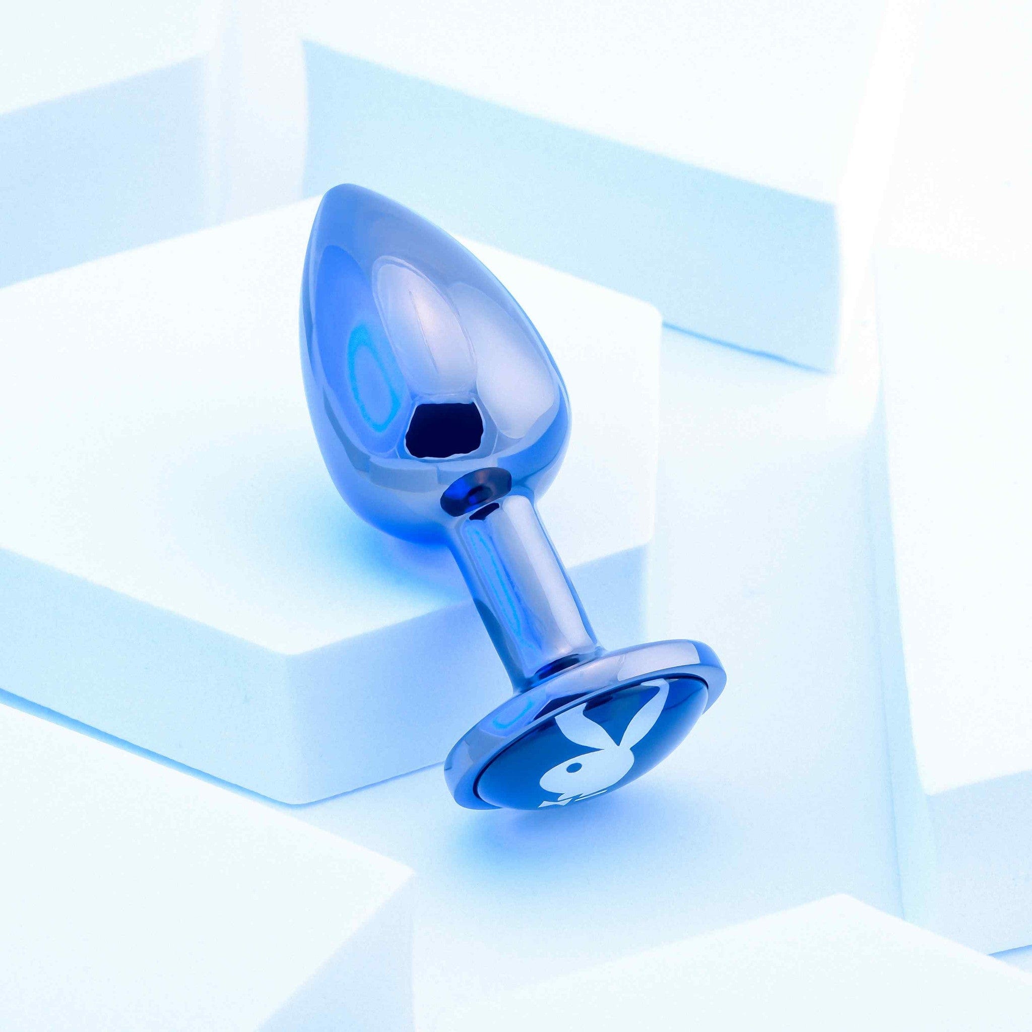 Small Playboy Tux-Style Body-Safe Aluminum Alloy Butt Plug
