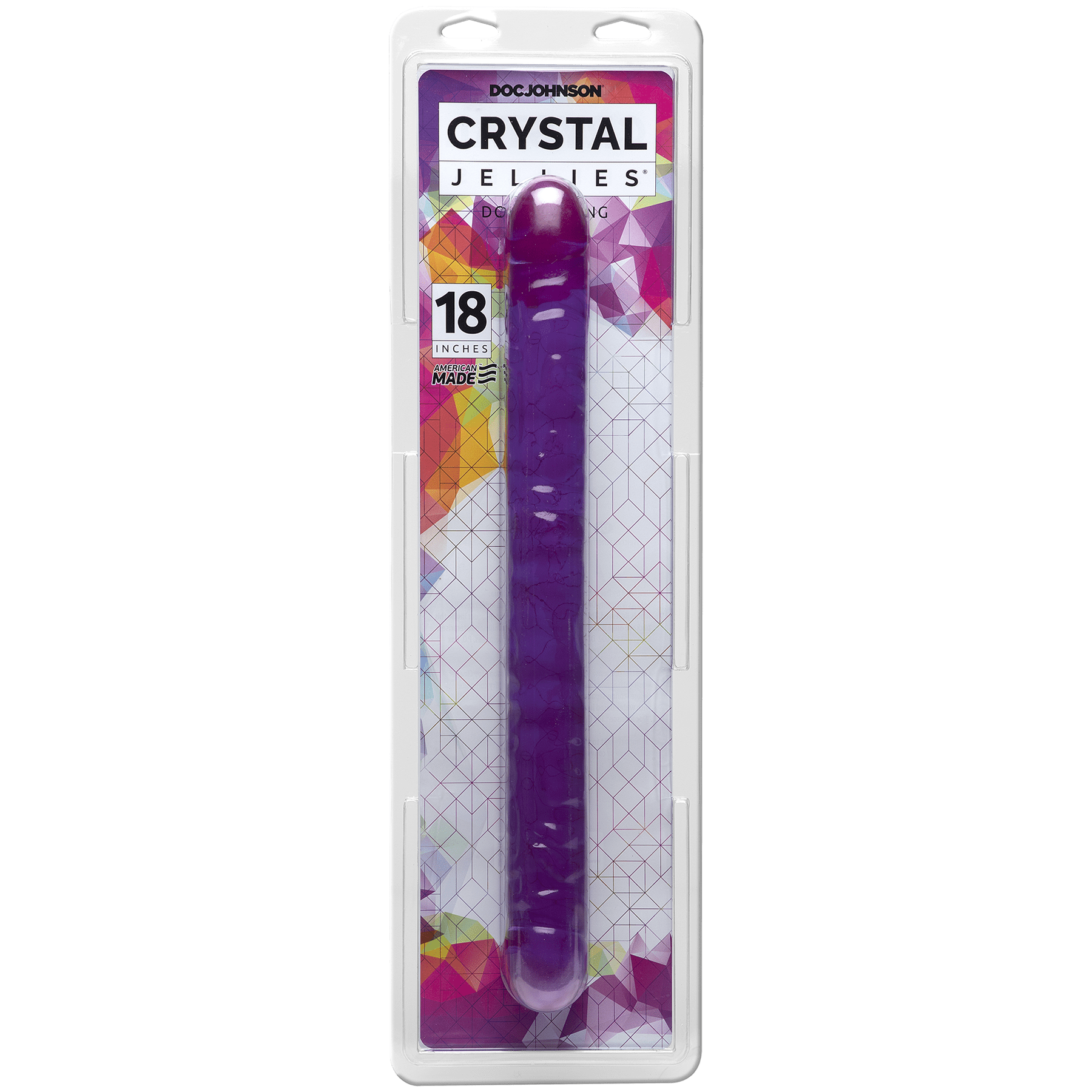 18-Inch Doc Johnson Crystal Jellies Flexible Double-Ended Dildo