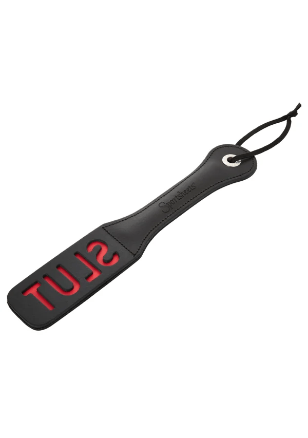 Sportsheets High - quality Leather Dominance Paddle with 'SLUT' Hand - stitching