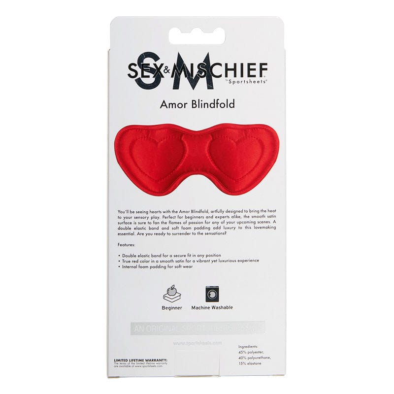 Sportsheets S&M Amor Luxury Satin Blindfold for Sensory Play