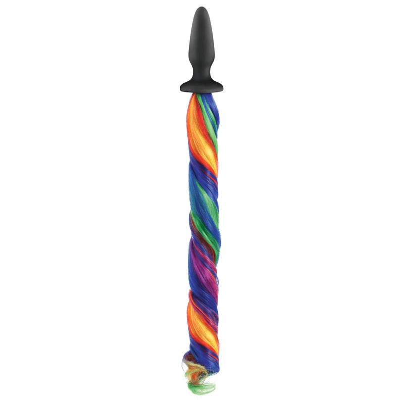 NS Novelties Fantasy Unicorn Tails Rainbow-Colored Butt Plug for Bedroom Adventures