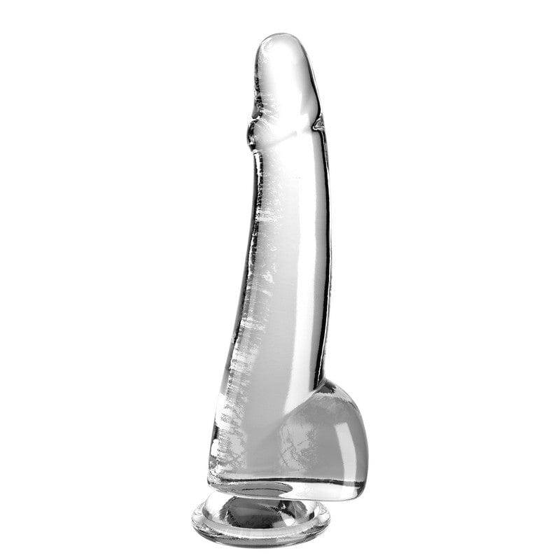Transparent Clear King Cock 10-Inch Pleasure Dildo with Realistic Balls by Pipedream Products