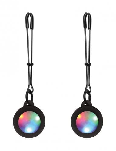 Enchanted Silicone Illuminated Tweezer-Style Nipple Clamps for Adult Intimacy