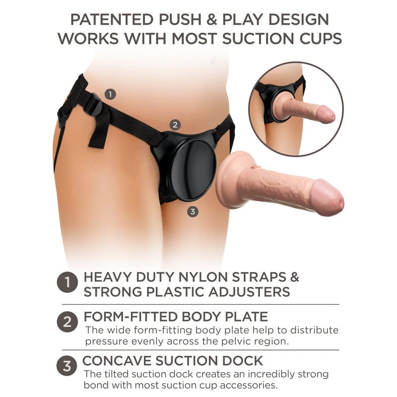 Pipedream Products King Cock Elite Starter Silicone Body Dock Kit for Beginners in Strap - on Play