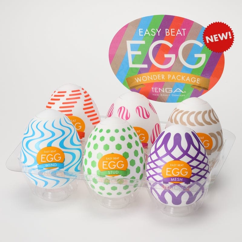 Tenga Egg Wonder 6-Piece Variety Pack of Disposable Male Pleasure Toys