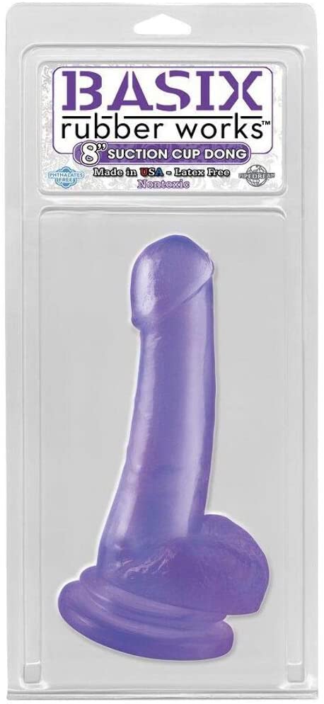 Purple 6.5-Inch Pipedream Basix Dong with Suction Cup