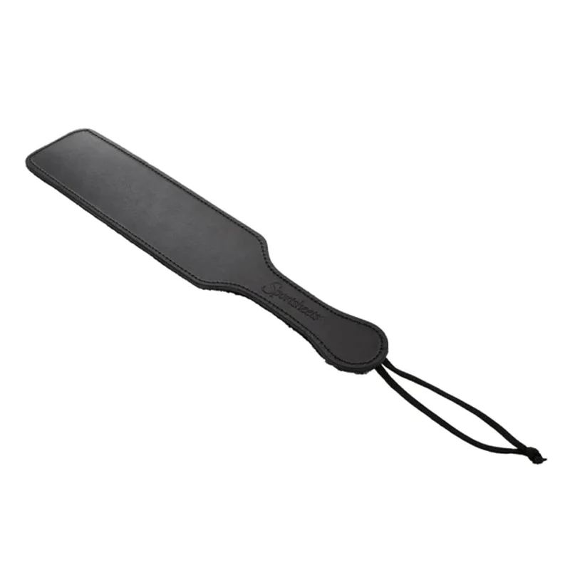 Sportsheets Premium Leather and Soft Fur BDSM Paddle for Versatile Sensations