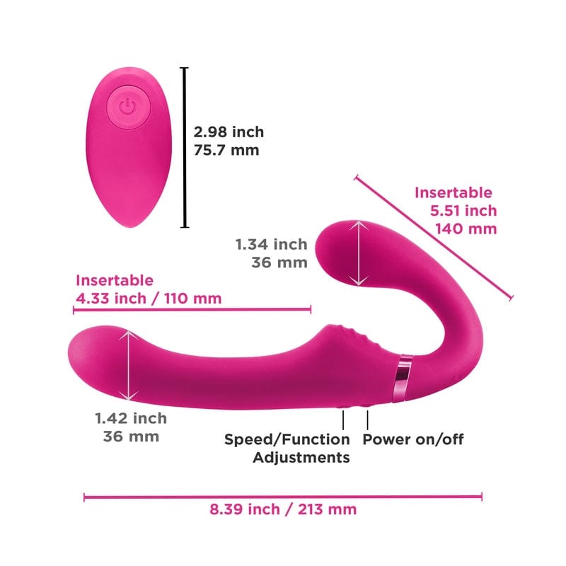 NS Novelties Shi/Shi Midnight Rider Remote-Controlled Strapless Strap-On for Enhanced Bedroom Pleasure