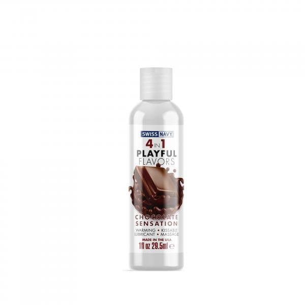 Swiss Navy 4-in-1 Edible Chocolate Sensation Lubricant for Sensual Moments
