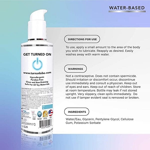 Refreshing Water-based Moisturizing Turn-On Lubricant (4oz or 6oz)