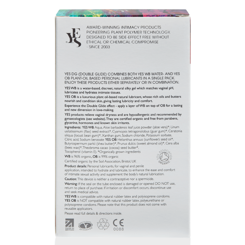 Yes DG (Double Glide) Combo Pack: Water & Plant-Oil Based Lubes