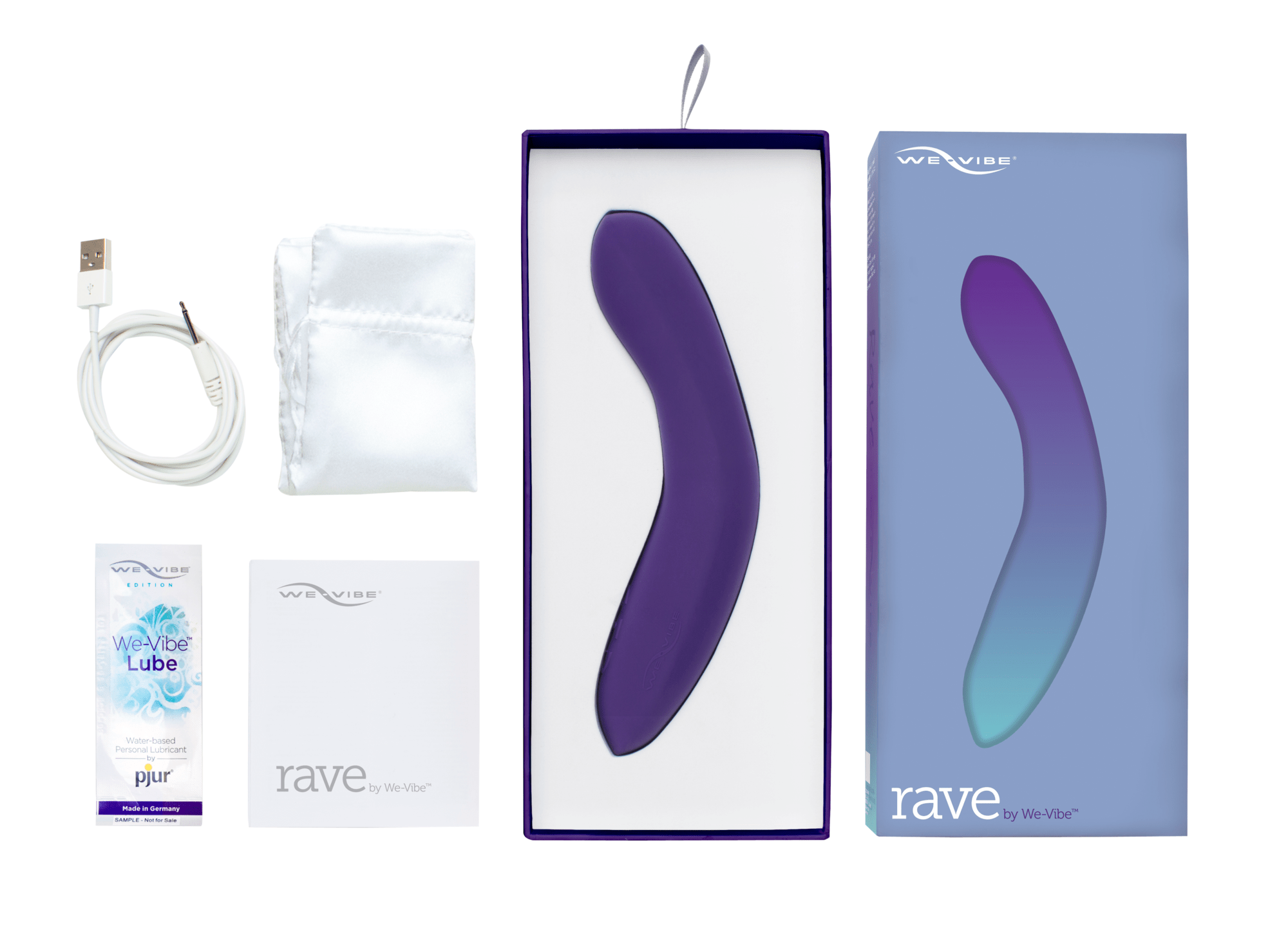 We-Vibe Rave Purple G-Spot Vibrator with 10 Vibration Modes and App Control