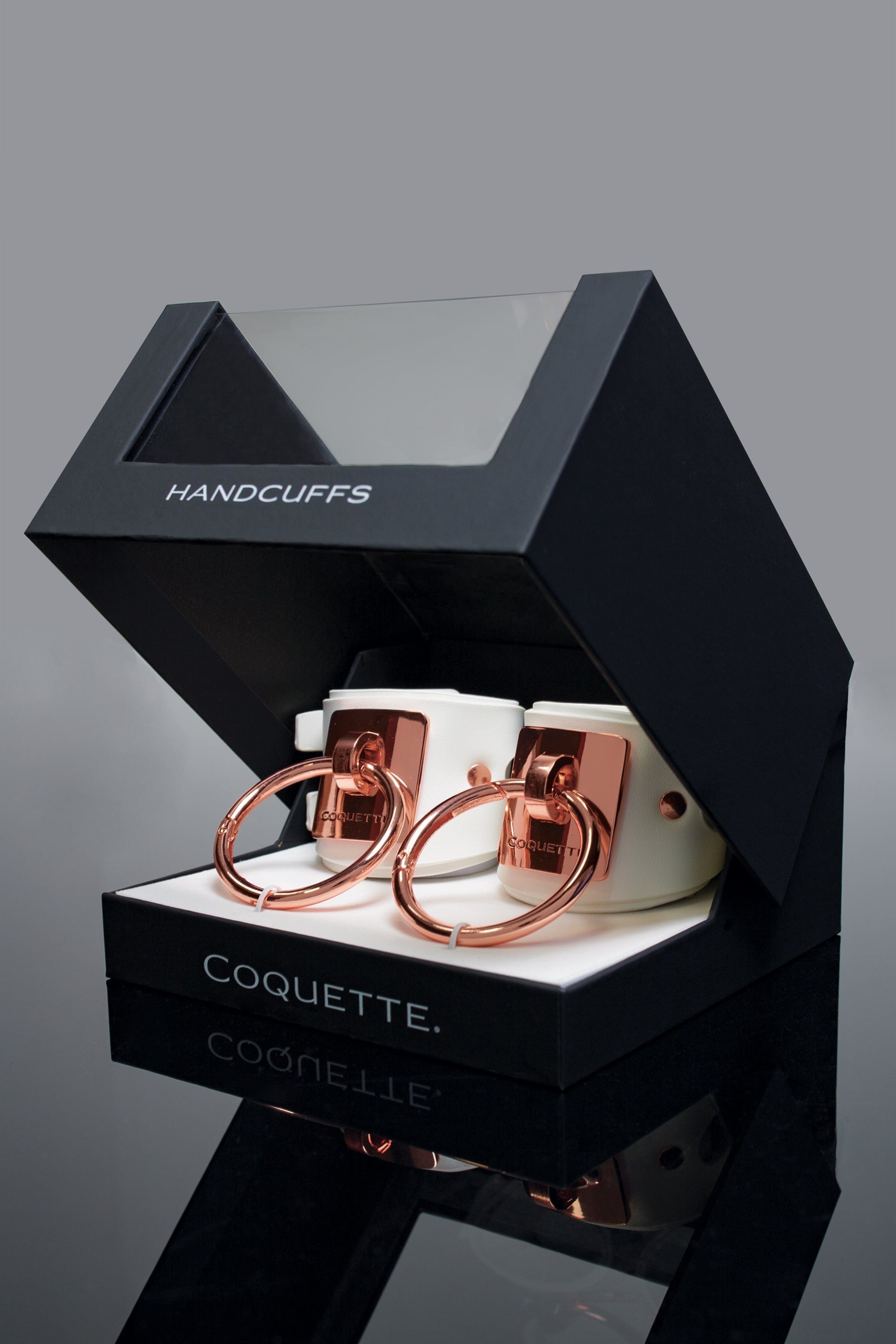 Coquette Style Vegan Leather Elegant White Bondage Handcuffs for Discreet Play